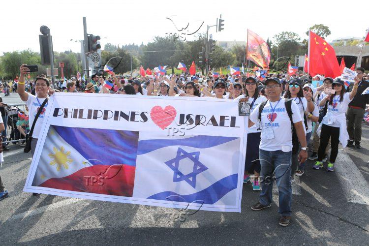 Christian groups at Jerusalem March
