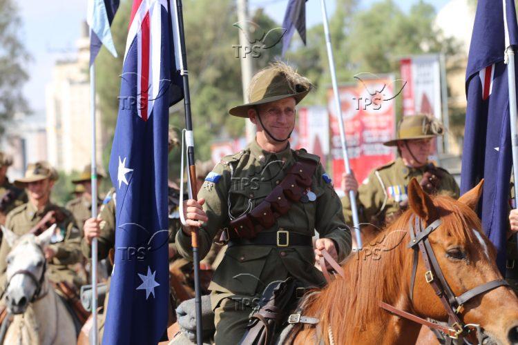 Australian cavalry parade in Be’er Sheva