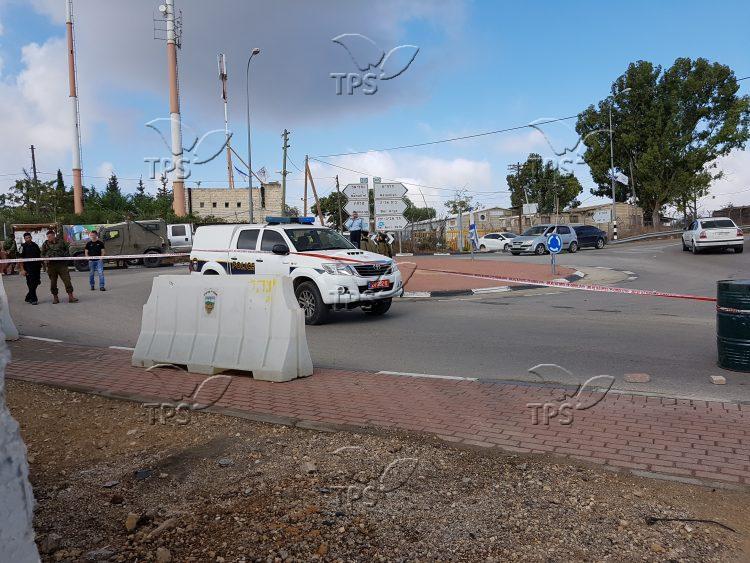 The scene of an attack near Halamish