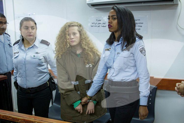 IDF Military Court Remands a Palestinian Provocator Ahed Tamimi