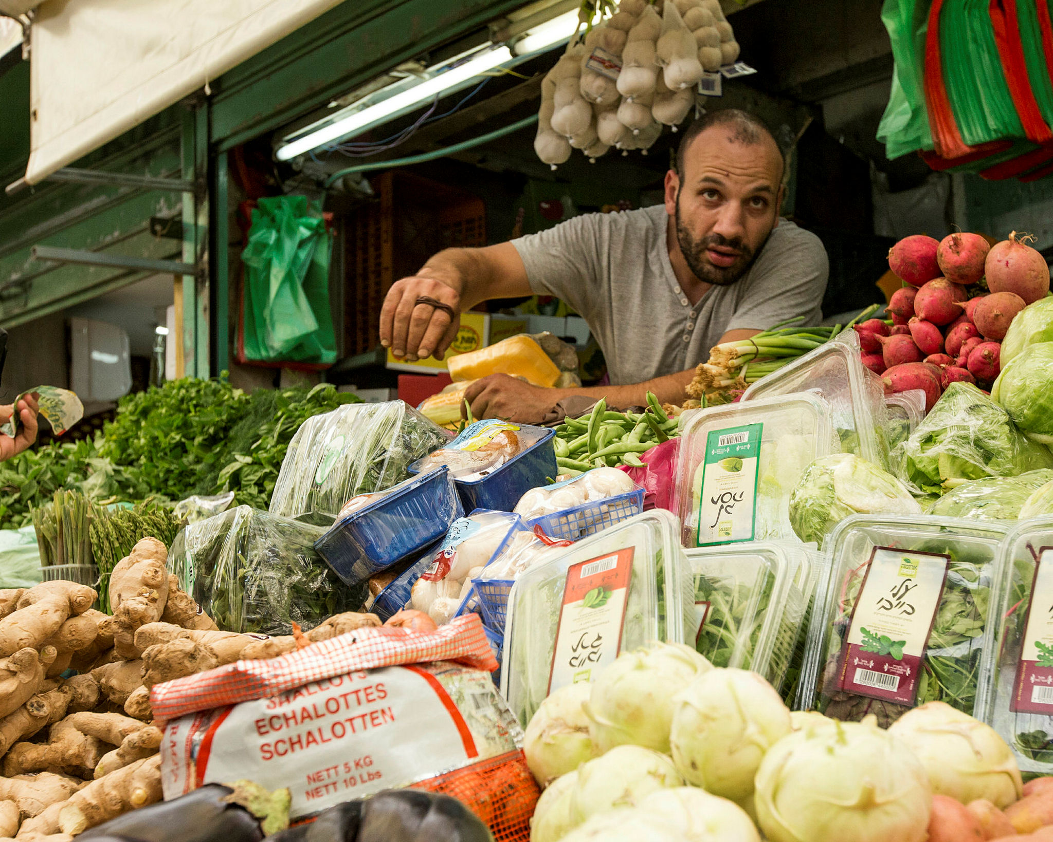 Vegetable Stand at Mahane Yehuda Market