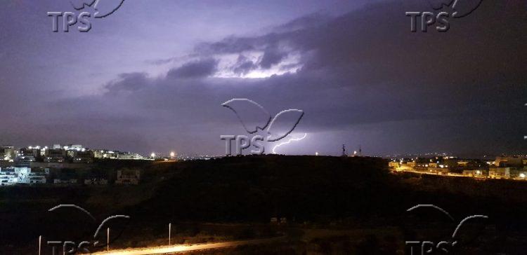 Thunder storm over central Israel