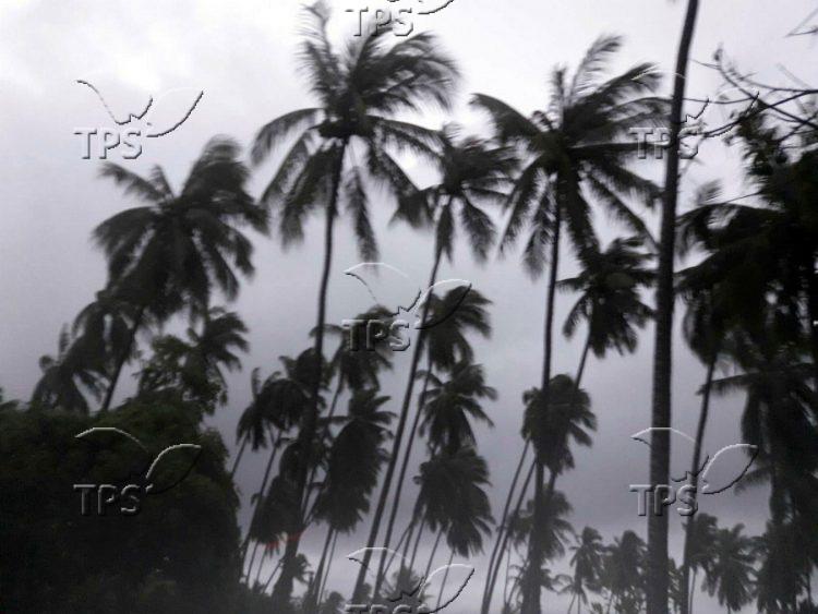 The tropical storm Pabuk hits Thailand