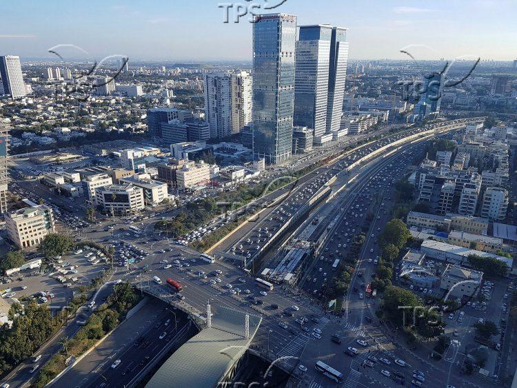 View of Tel Aviv South East of Azrieli Towers