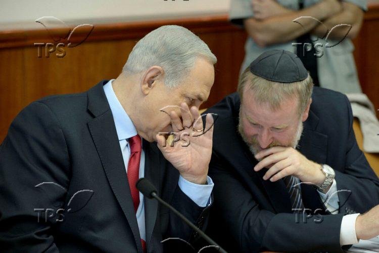 Attorney General Avichai Mandleblit and Prime Minister Binyamin Netanyahu