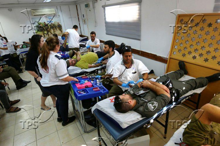 Blood donation operation in Samaria