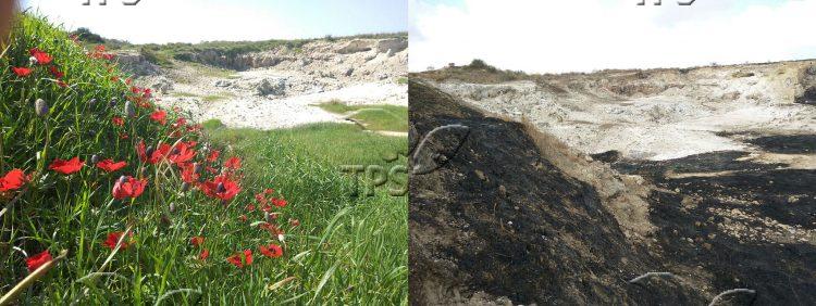 Fire near Kibbutz Be’eri in the Negev