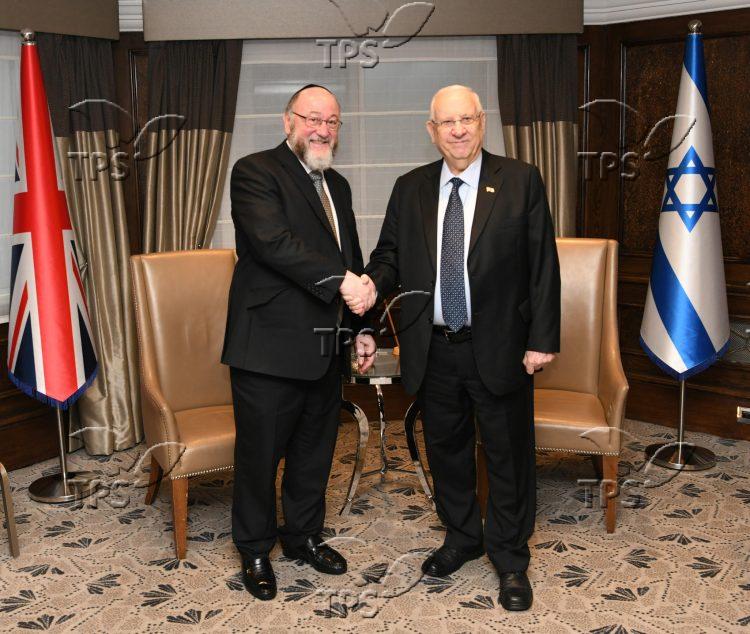President Rivlin with Chief Rabbi Mirvis – 27 November 2019