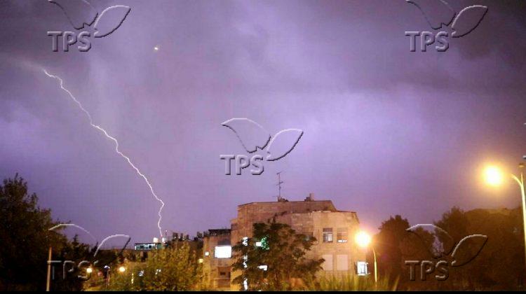 Lightning in the sky of Jerusalem