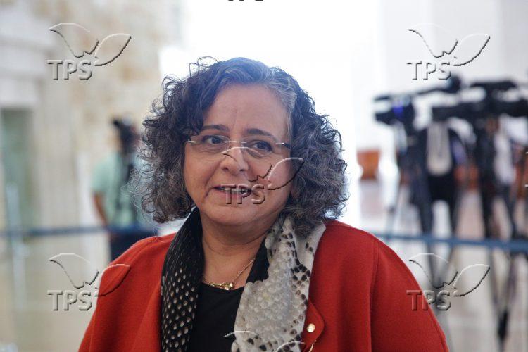 MK Heba Yazbak at the Supreme Court in Jerusalem