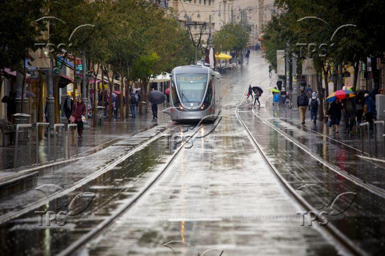 Rainy streets of Jerusalem