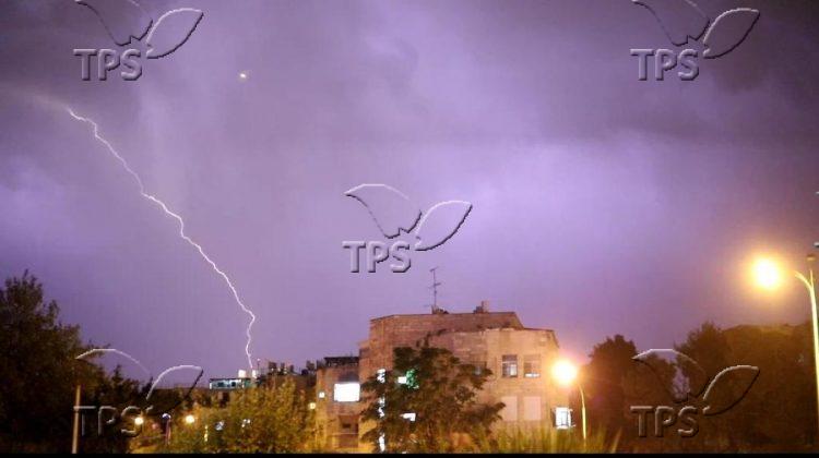 Lightning in the sky of Jerusalem