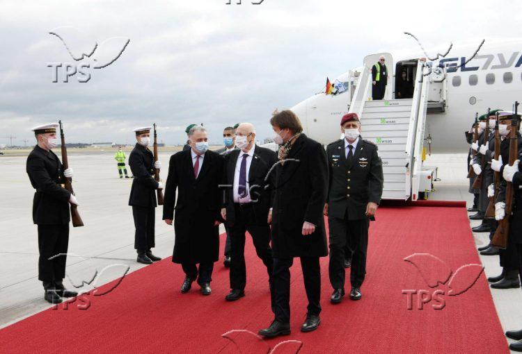 President Rivlin has landed in Germany at the beginning of his visit to Europe