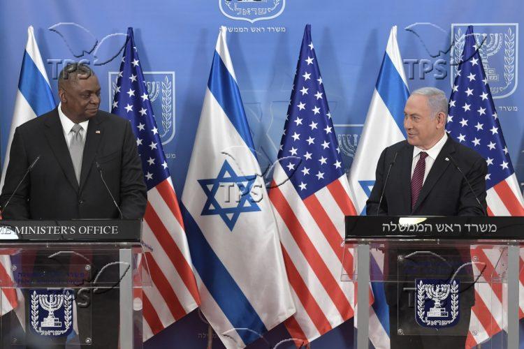 PM Netanyahu and US Secy. of Defense Lloyd Austin