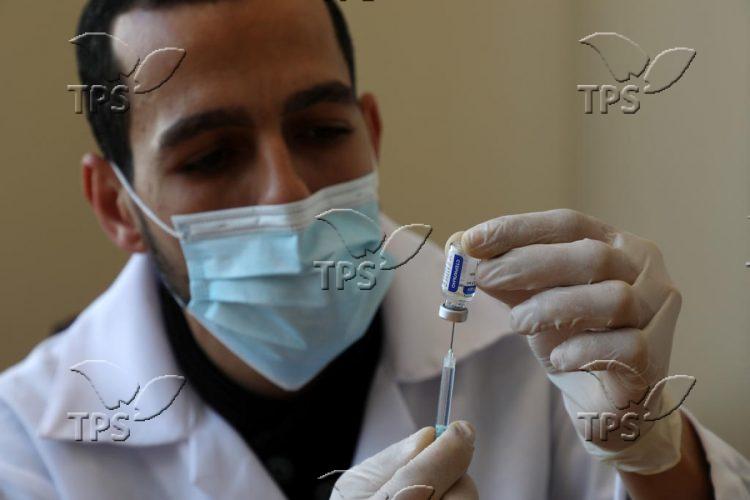 COVID-19 vaccination center in Gaza City