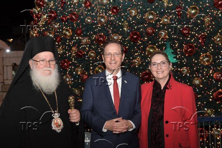 President Isaac Herzog Visits Church in Nazareth 14.12.2021