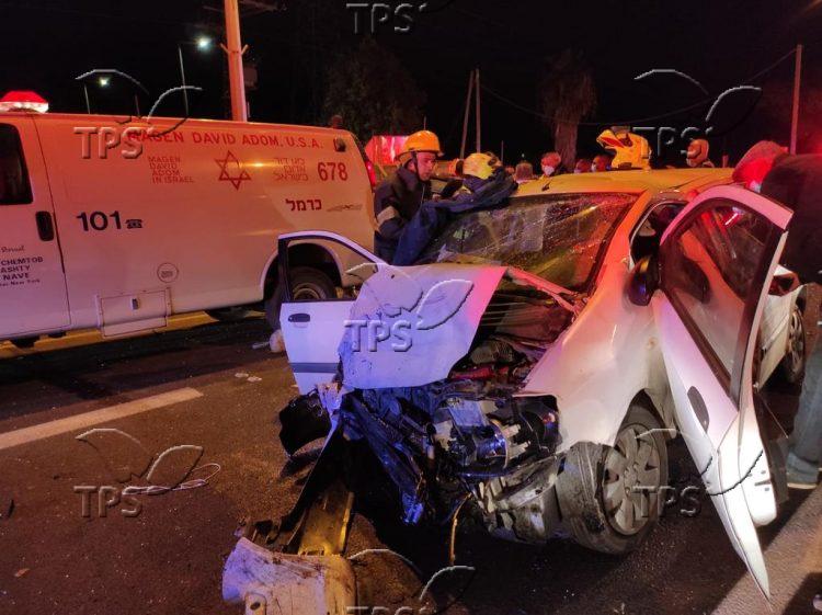 Car accident near moshav Tzrufa in northern Israel