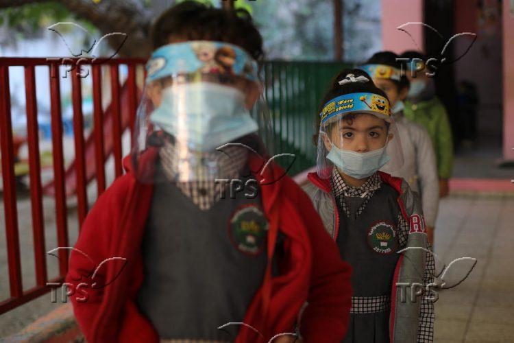 Kindergarten Children in Gaza city during COVID-19 pandemic