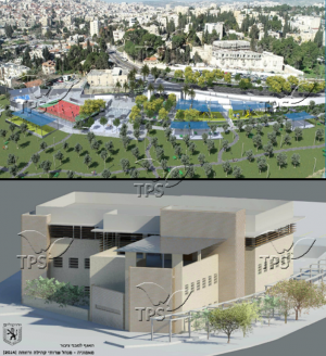 Simulation of new Jerusalem sport facility Nofar Architects and Urban Planners