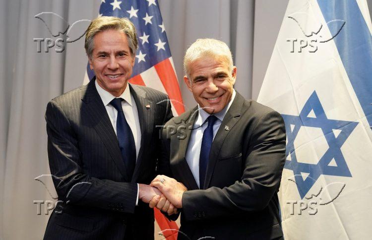 Yair Lapid with US Secretary of State Antony Blinken Photo by Edits Palens