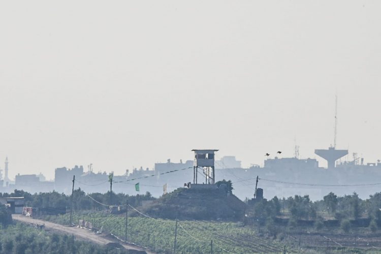 Hamas Tower Overlooking Israeli Teritory