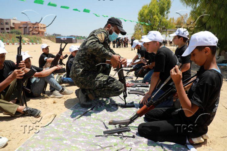 Military summer camp for youth in Gaza City