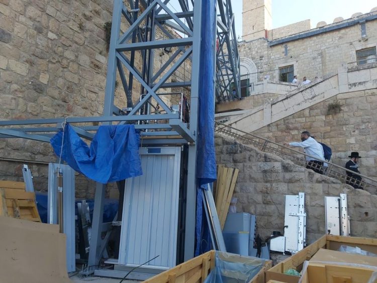 Constructions at the Cave of the Patriarchs in Hebron