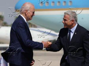 US President Joe Biden arrives in Israel