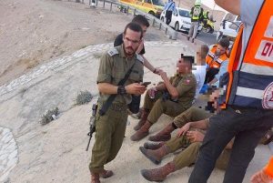 Soldiers at scenne of attack photo by TPS