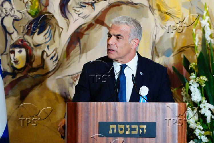 Yair Lapid at Knesset Swearing in Nov 15 2022 photo by TPS