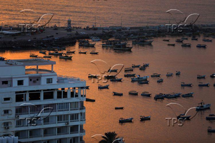 The fishing port of Gaza City