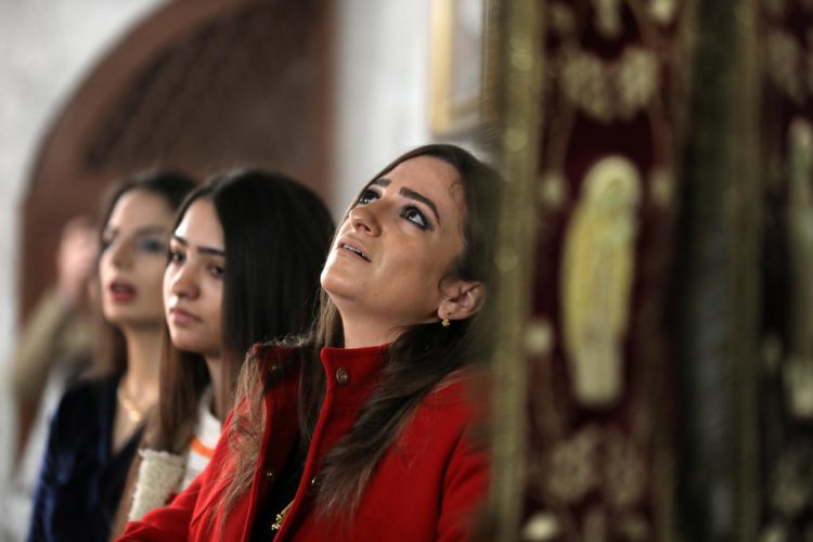 Christmas at the Saint Porphyrios Greek Orthodox church in Gaza City