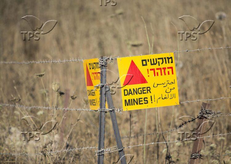 Mine-field in the Golan Heights