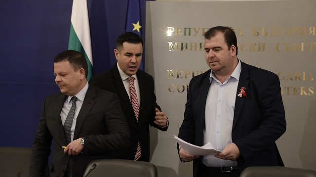 Gechev at the news briefing, Sofia, Mar. 2, 2023 (BTA Photo)