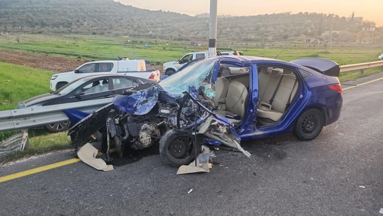 Severe car accident on route 60 in Binyamin