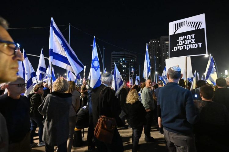 The Religious Zionism rally against the government’s legal reform