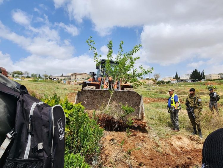 Demolishing agricultural land in Nokdim settlement