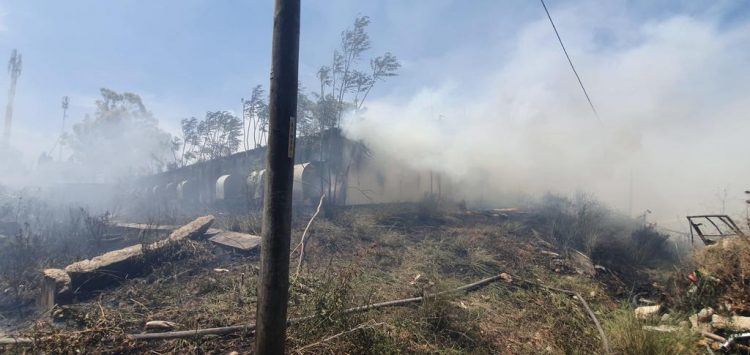 Fire at Neve Tzuf settlement in Binyamin