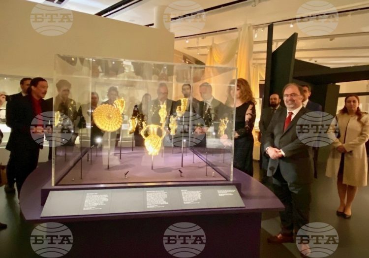 Opening ceremony of an exhibition featuring Panagyurishte Treasure in the British Museum in London, May 4, 2023 (BTA Photo)
