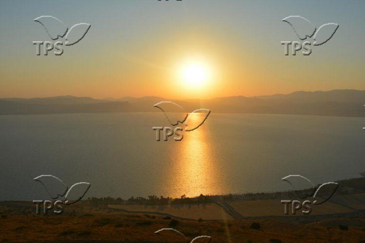 sunset over Galilee