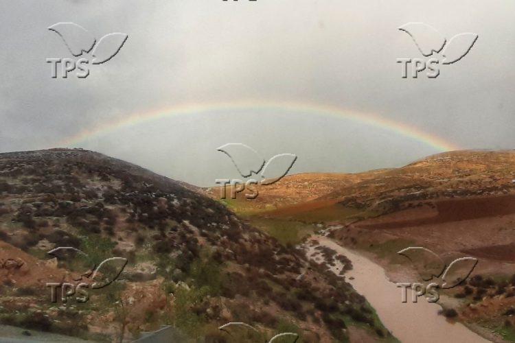 Rainbow over Mt. Hebron